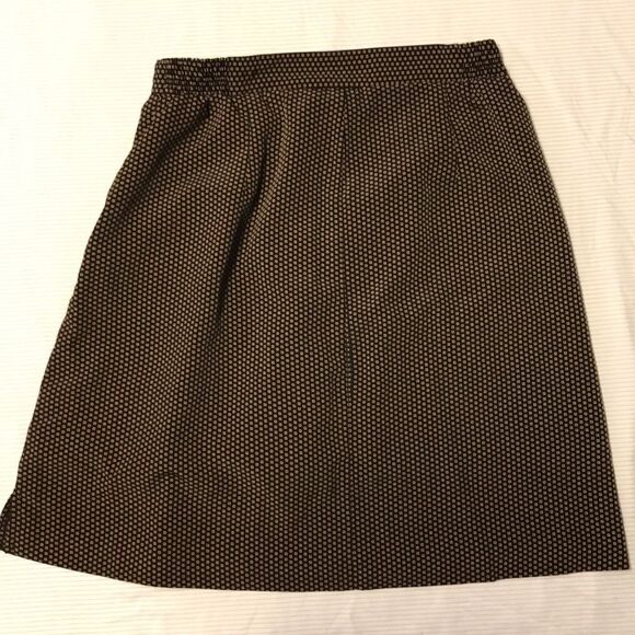 Vintage Women’s Black & Tan Geometric Skort Size 6 8 Pockets - Picture 12 of 13